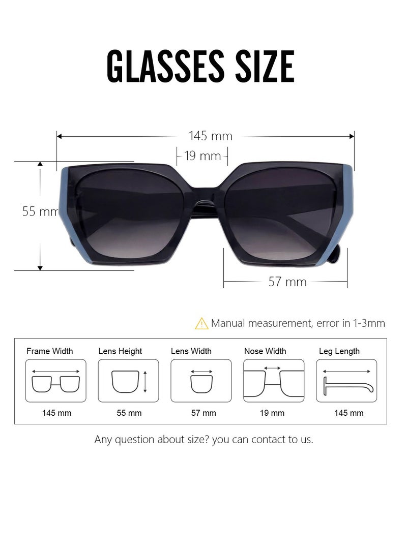 DLS Sunglasses for men and women - Cat Eye Acetate Frame with UV protacted lenses multipurpose use (MS7013-C4) - Image 3
