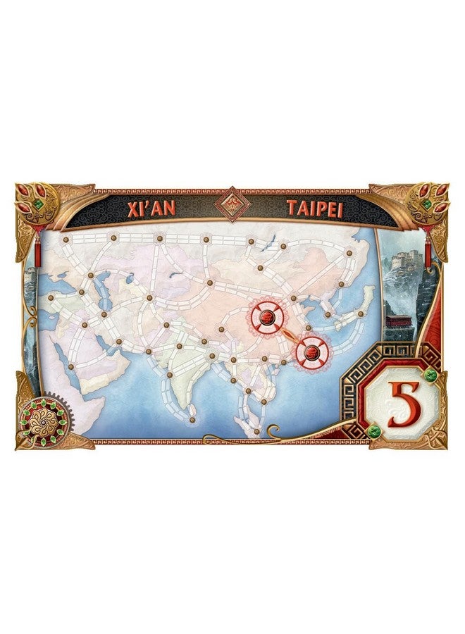 دايز أوف ووندر لعبة Asia Board Game Expansion - وسّع مغامراتك في السكك الحديدية! لعبة عائلية ممتعة للأطفال والكبار، من سن 8 سنوات فما فوق، من 2 إلى 6 لاعبين، مدة اللعب من 30 إلى 60 دقيقة، من صنع Days Of Wonder - Image 3