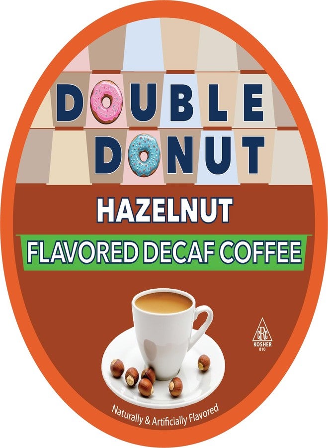 Double Donut Coffee Flavored Decaf Coffee, Decaf Hazelnut Coffee, Decaf Coffee Pods for Keurig K Cups Machines, Medium Roast, 80 Count (Pack of 1) - Image 2