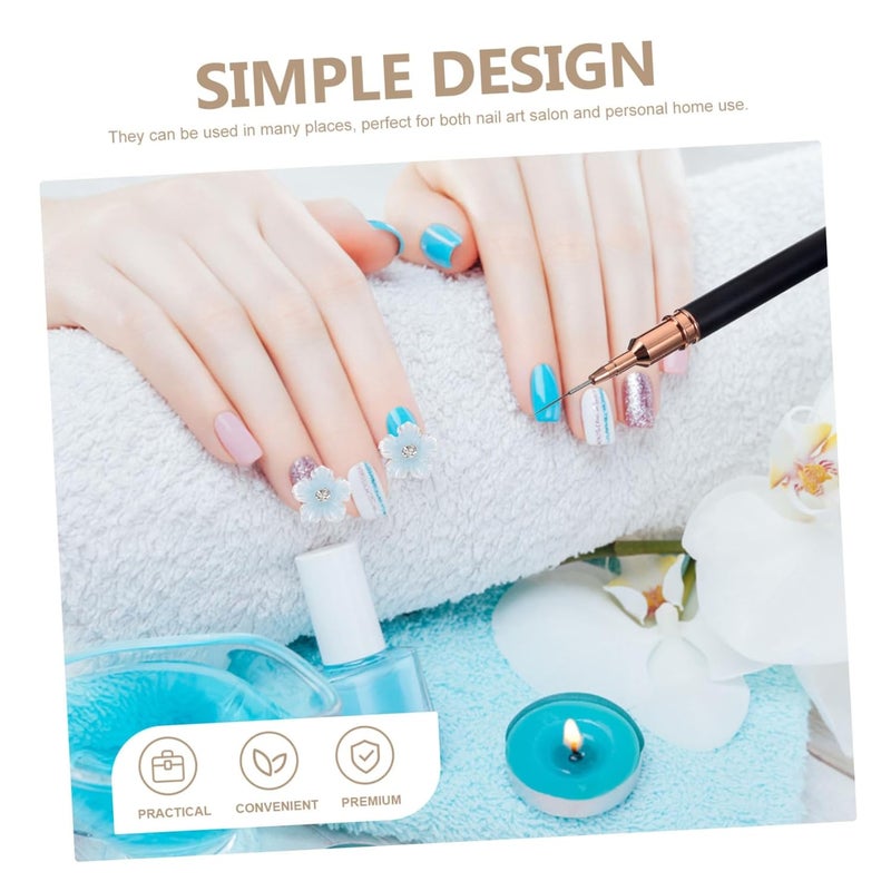 5Pcs Nail Art Liner Brush Set For DIY Designs Thin Pens Home Manicure Smooth Application - Image 3