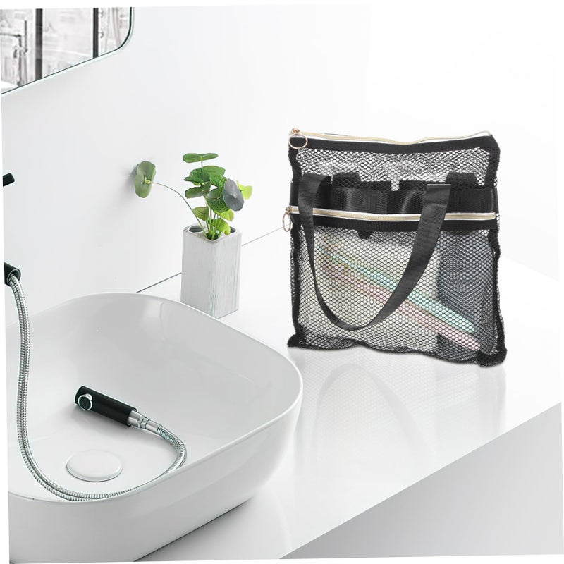 Mesh Shower Toiletries Bag 2pcs Set Compact Lightweight For Travel Gym Camping - Image 5
