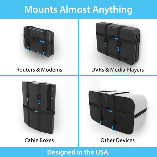 TotalMount Universal Mount for Electronics – Adjustable and Secure Wall Mount for Your Cable Box, Router, Modem, Wi-Fi Devices, DVR, and More - Image 2