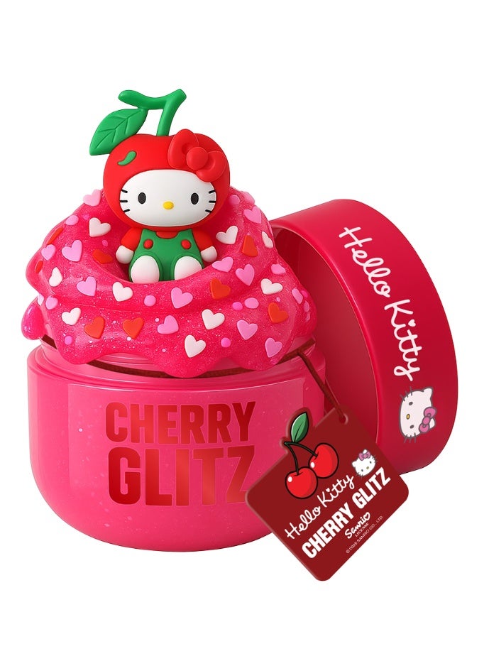 Hello Kitty Slime 65g with mini Charm - Cherry Glitz | Squishy Slime | Creative Fun Ideas | Develops Sensory Skills | Entertaining Toy | Stress Relief Toys for Kids - Image 1