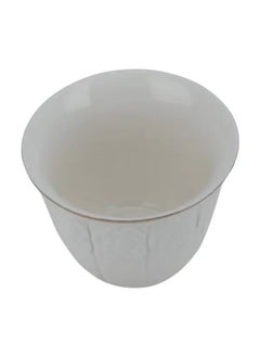 Alsaif Gallery Arabic Coffee Cups White Matte Rose Carving 12Pieces  - Image 3