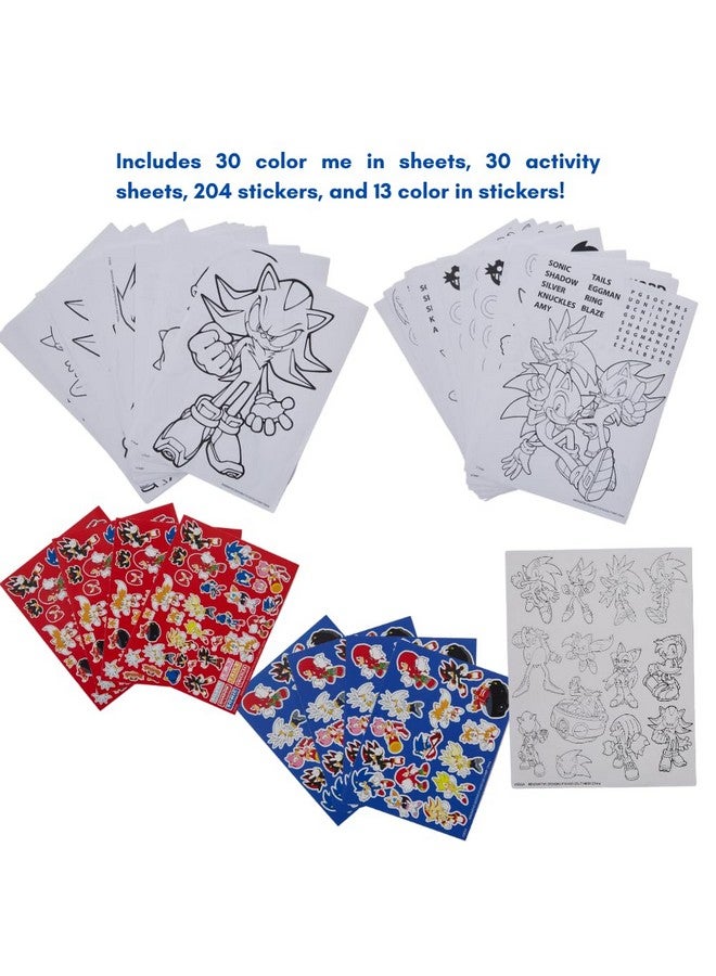 Innovative Designs Sonic The Hedgehog Deluxe Activity Set for Kids with Carrying Tin, Coloring Sheets, Stickers, & Art Supplies, 200+ Pieces - Image 3
