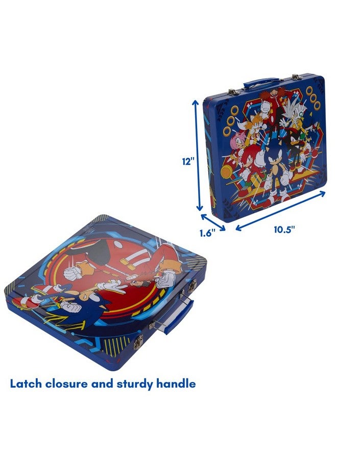 Innovative Designs Sonic The Hedgehog Deluxe Activity Set for Kids with Carrying Tin, Coloring Sheets, Stickers, & Art Supplies, 200+ Pieces - Image 4