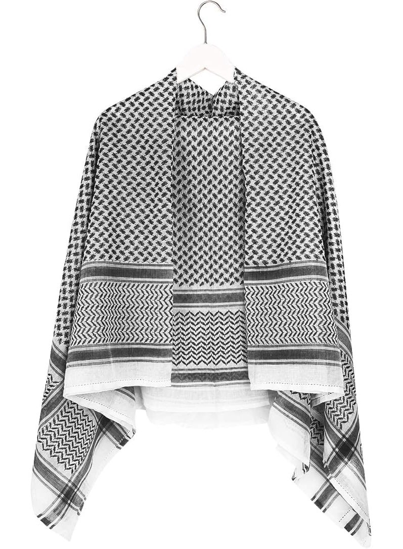 Fabienne Large Arab Shemagh Black Keffiyeh Scarf Men's Traditional Arabic Headscarf & Muslim Shawl, Desert Wrap, Breathable Lightweight Keffiyeh for Sun, Dust & Prayer - Image 3
