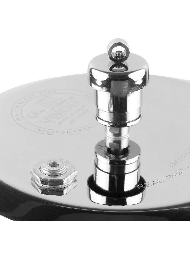 VINOD Junior (3.5L + 5L)cm Sandwich Bottom Stainless Steel Pressure Cooker Combo Set of 2 with common Lid | 3.5 Litre and 5 Litre | Induction and Gas Compatible | SAS Base | ISI and CE Certified silver - Image 5