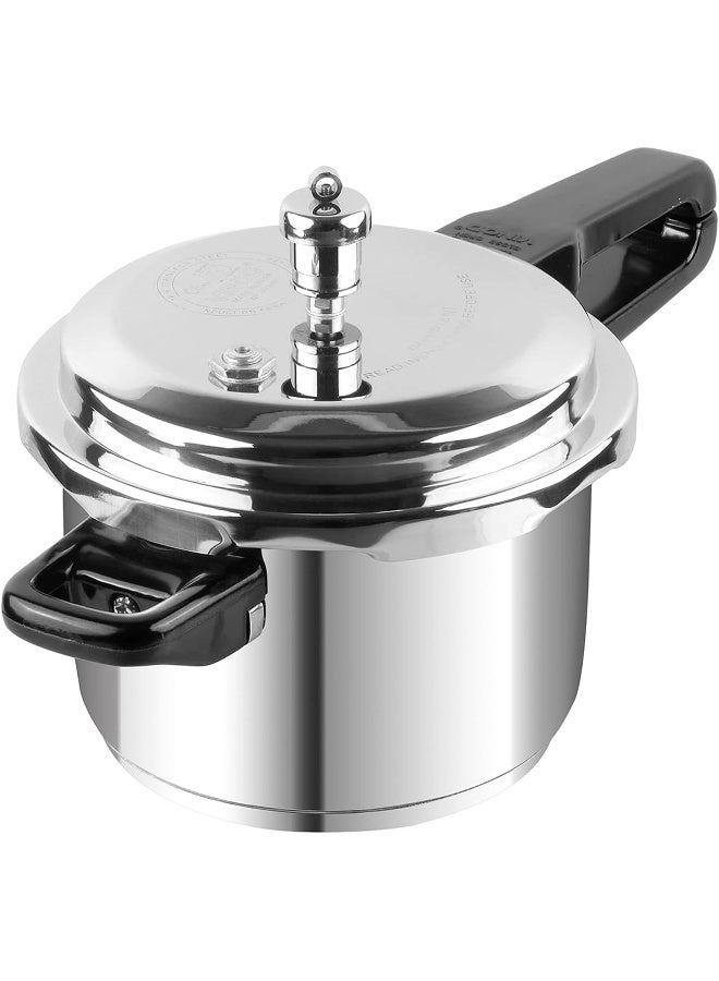 VINOD Junior (3.5L + 5L)cm Sandwich Bottom Stainless Steel Pressure Cooker Combo Set of 2 with common Lid | 3.5 Litre and 5 Litre | Induction and Gas Compatible | SAS Base | ISI and CE Certified silver - Image 3