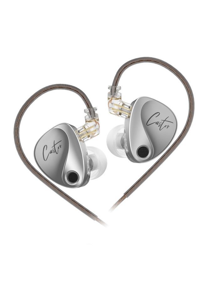 KZ-Castor Adjustable Dual-moving Coil In-ear Headphones Hifi Fever Monitor Live Stage Wired Earplugs-Color:Harman Curve Version Without Wheat  - Image 1