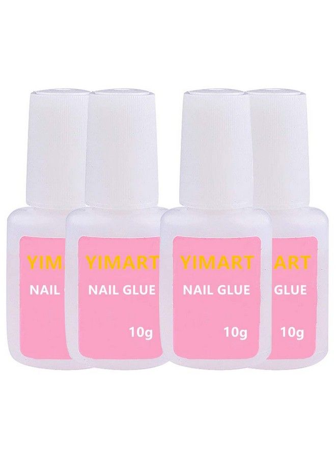 Yimart 10G Fast Drying Strong Adhesive Glue For False Nail Tip Manicure Decoration Nail Glue With Brush (4Pcs) - Image 2