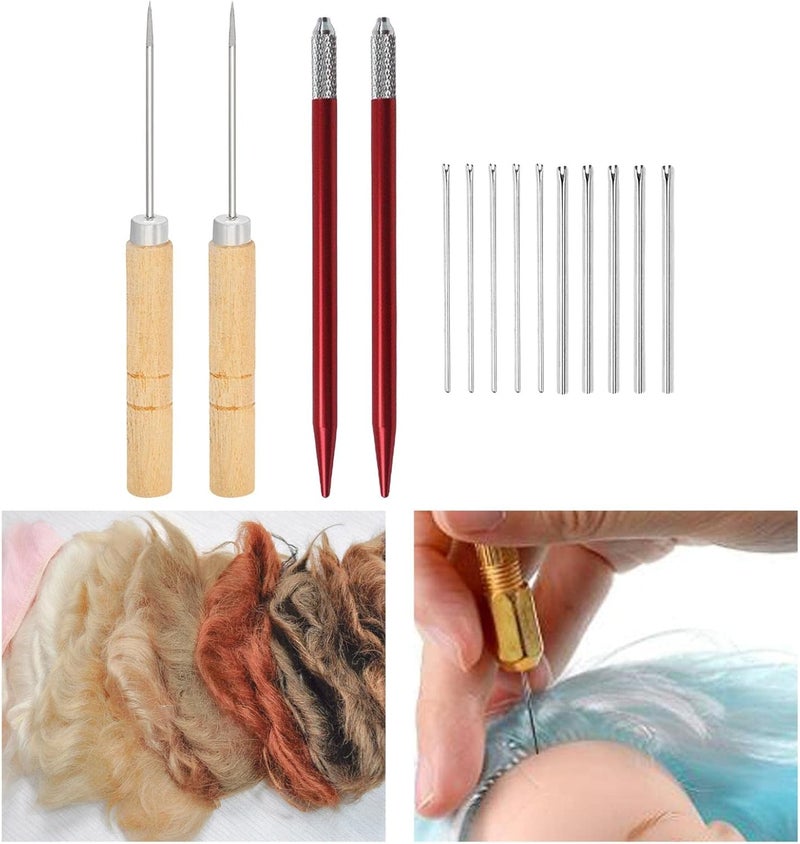 klarako Doll Rerooting Tools Reborn Hair Rooting Tool Doll Making Kit  5x0.6mm5x0.8mmNeedle - Image 5