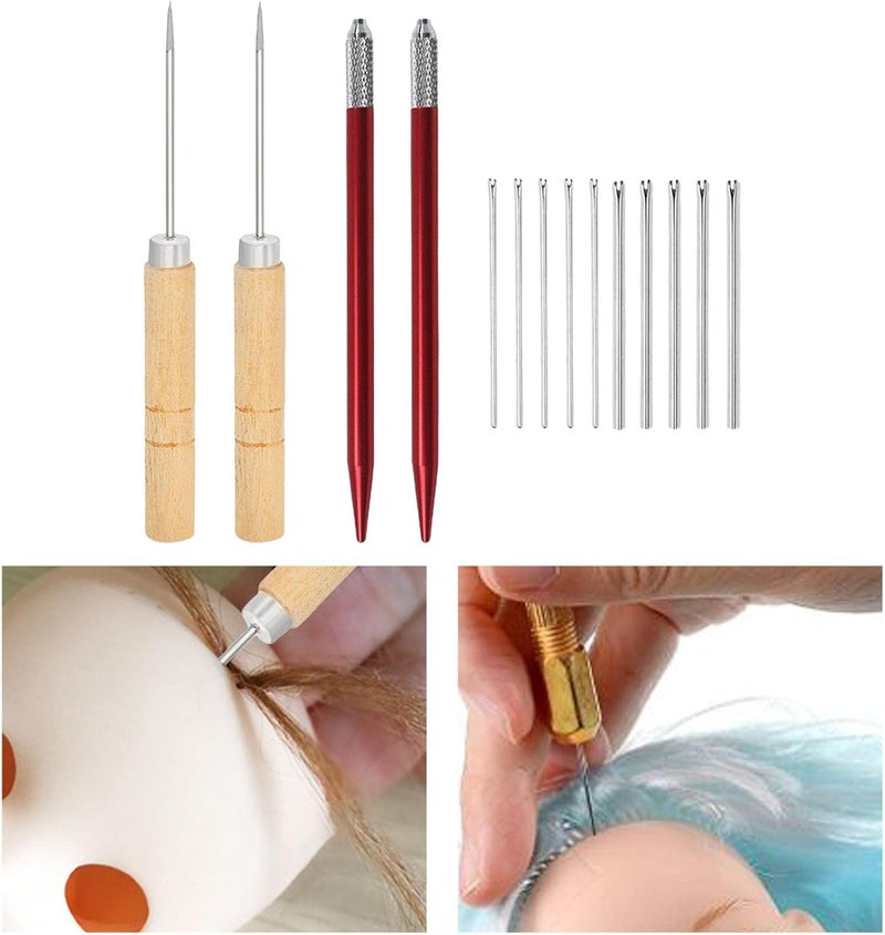klarako Doll Rerooting Tools Reborn Hair Rooting Tool Doll Making Kit  5x0.6mm5x0.8mmNeedle - Image 2