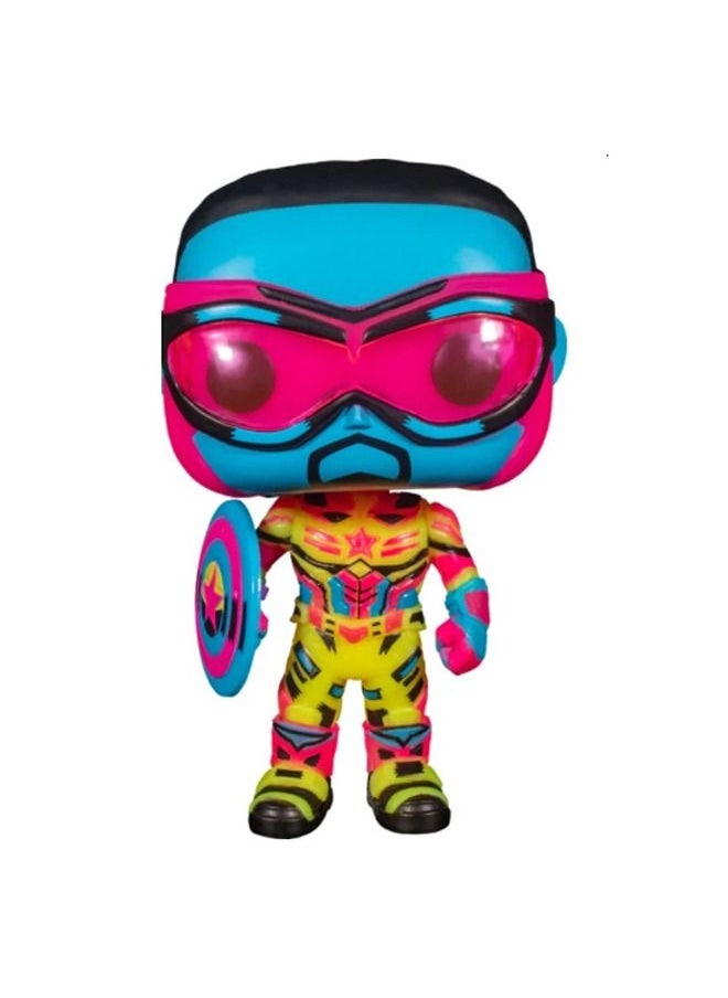 Funko Pop Marvel Captain America Blacklight Exclusive Action Figure 