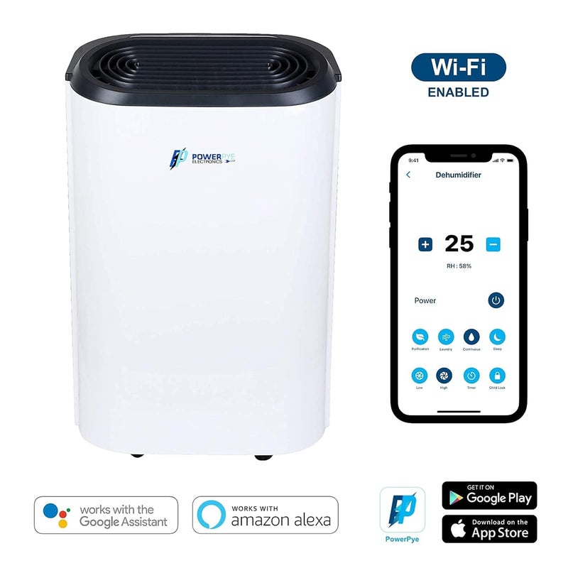 POWER PYE ELECTRONICS POWER PYE ELECTRONICS ABS 3 In 1 Dehumidifier Clothes Dryer and Air Purifier 12 LDay White  - Image 2