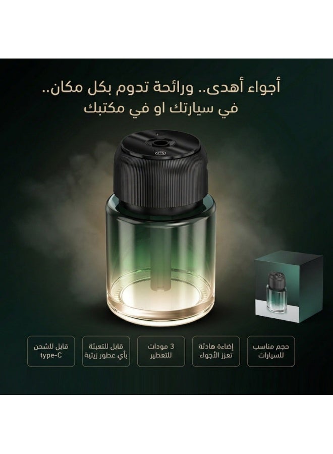 ثلاث ارباع مُوزّع للزيوت الأساسية ذكي وسلكي وقابل لإعادة الشحن، يحتوي على ثلاث مستويات رش وتأثير نجمي ليلًا. عطر طويل الأمد، ونجمة ساحرة، وراحة قصوى. - Image 3