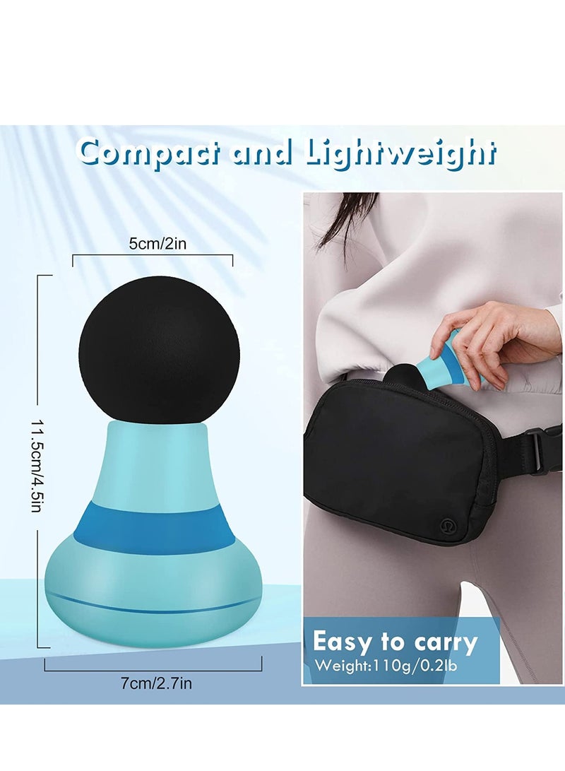 إسكدنيا مدلك صغير محمول، مسدس لفافة استرخاء العضلات، مدلك اهتزاز منزلي (أزرق) - Image 2