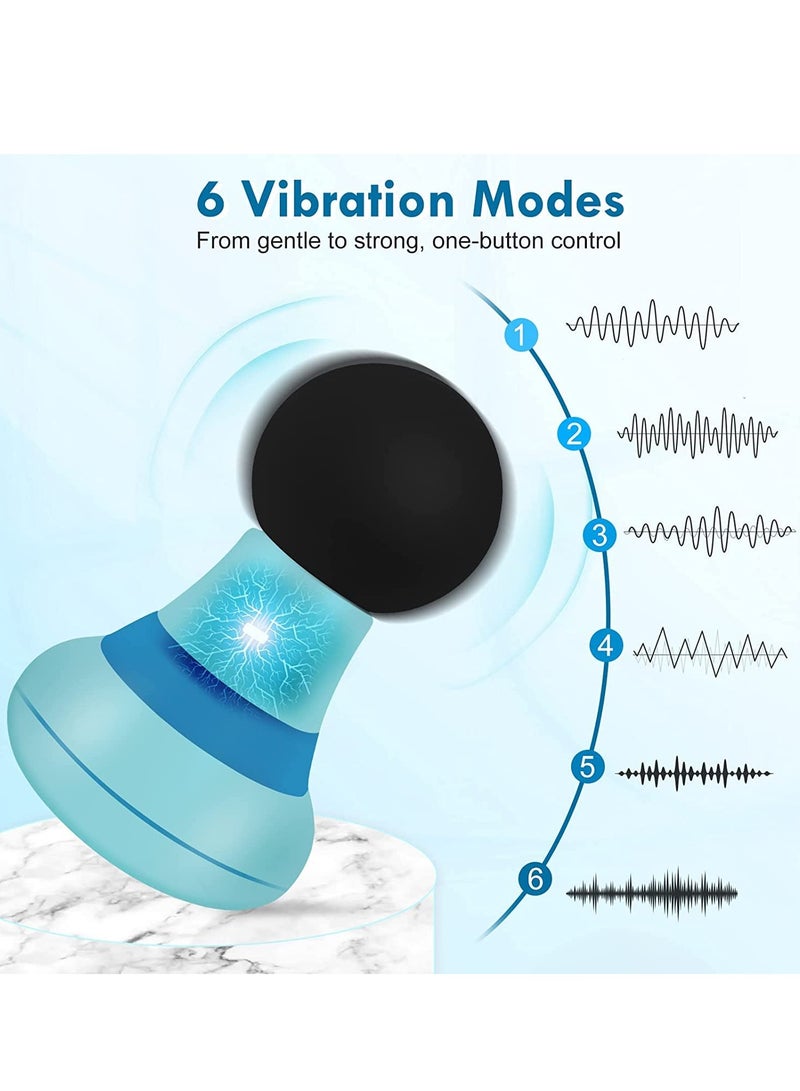 إسكدنيا مدلك صغير محمول، مسدس لفافة استرخاء العضلات، مدلك اهتزاز منزلي (أزرق) - Image 5