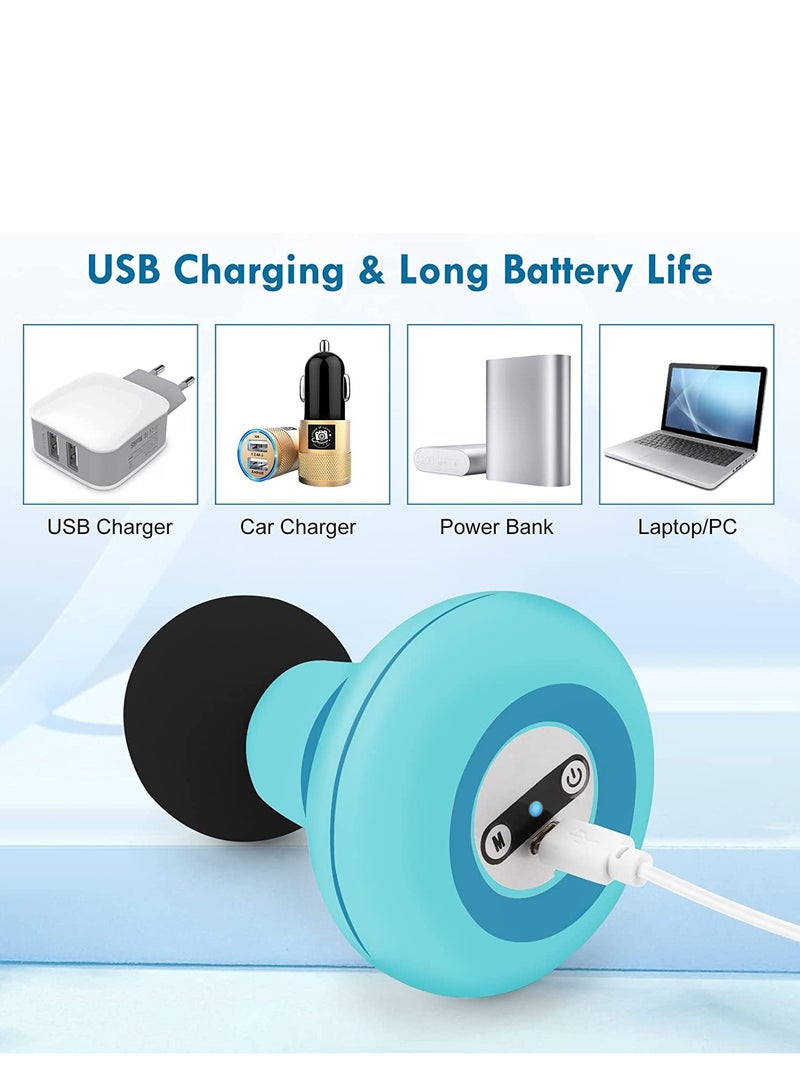 إسكدنيا مدلك صغير محمول، مسدس لفافة استرخاء العضلات، مدلك اهتزاز منزلي (أزرق) - Image 3