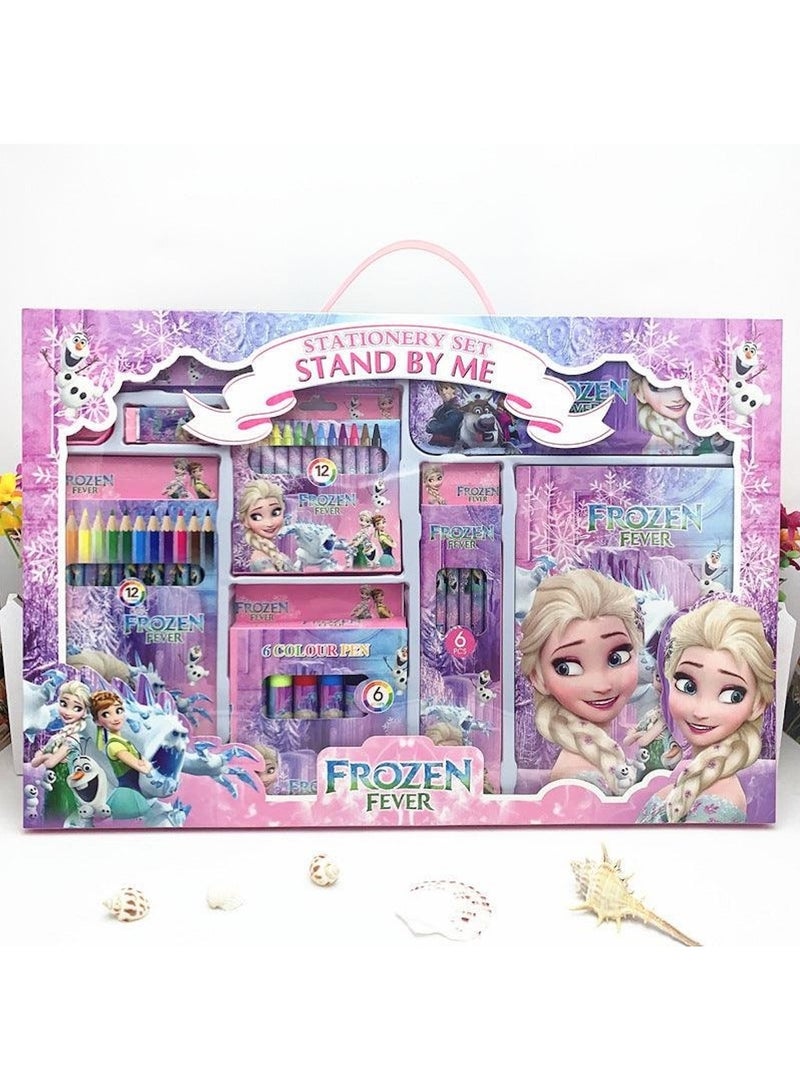 Huitich Frozen Snow Princess Style Stationery Set for Kids – Pink - Image 2