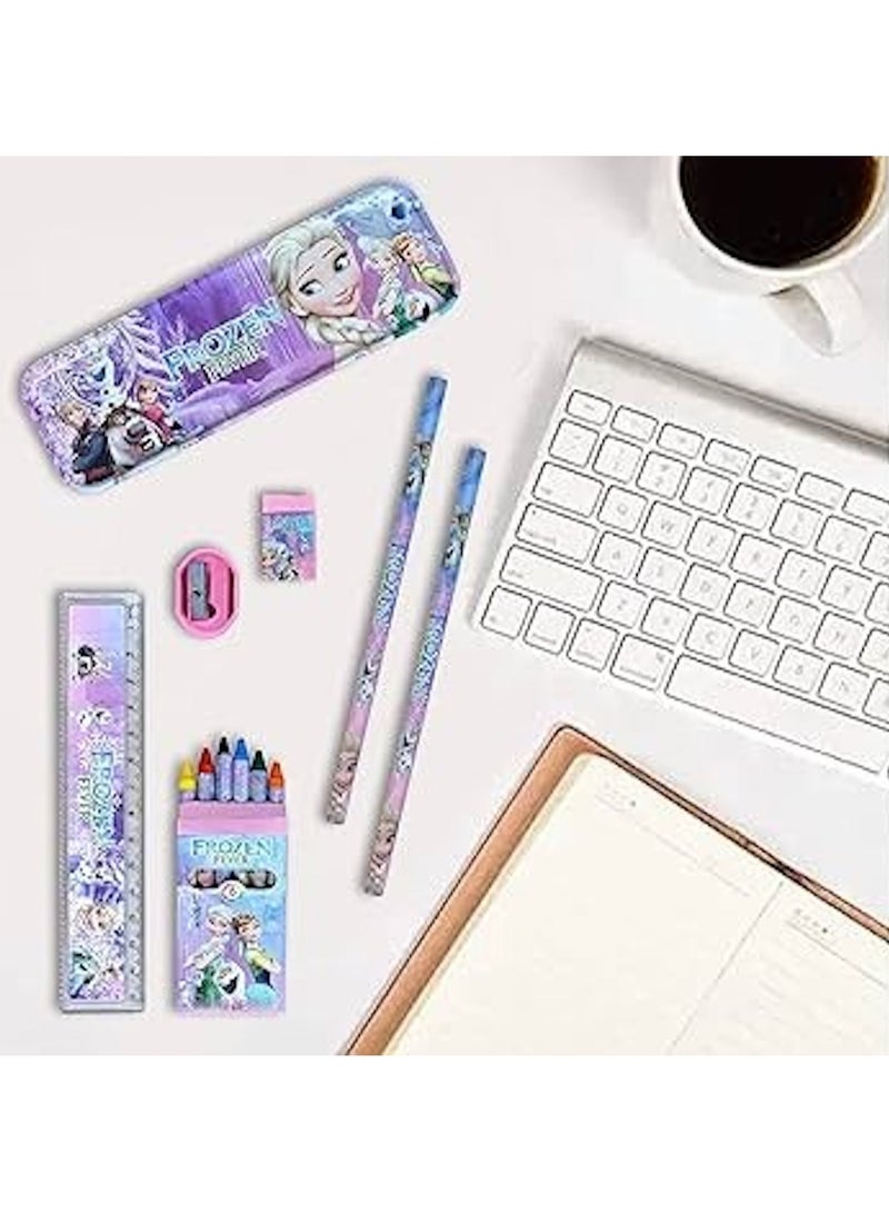 Huitich Frozen Snow Princess Style Stationery Set for Kids – Pink - Image 3