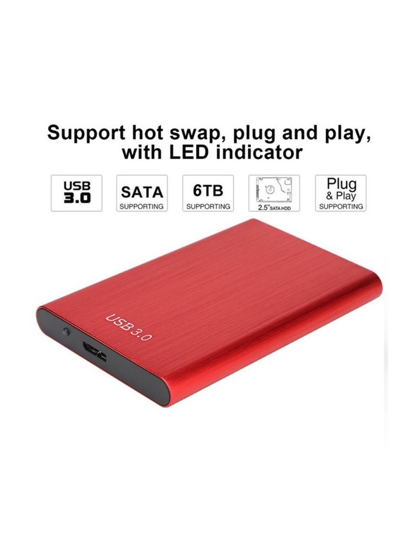 Generic - External Hard Drive External USB3.0 Mobile Data Storage HDD Ultra Thin Portable Hard External Hard Disk Large Capacity Ultra Small High Speed Transmission Hard Drive for Data Backup Movie Song Storage - Image 1