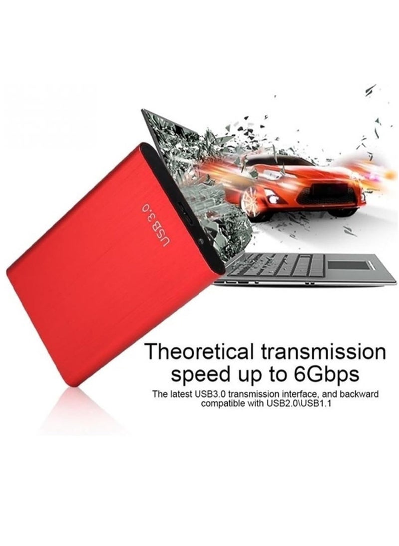 Generic - External Hard Drive External USB3.0 Mobile Data Storage HDD Ultra Thin Portable Hard External Hard Disk Large Capacity Ultra Small High Speed Transmission Hard Drive for Data Backup Movie Song Storage - Image 1
