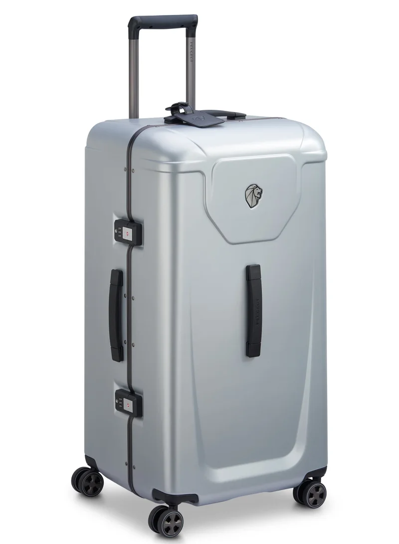 PEUGEOT Voyages 80 cm Hardcase 4 Double Wheel Check-In Luggage Trunk Trolley - Silver