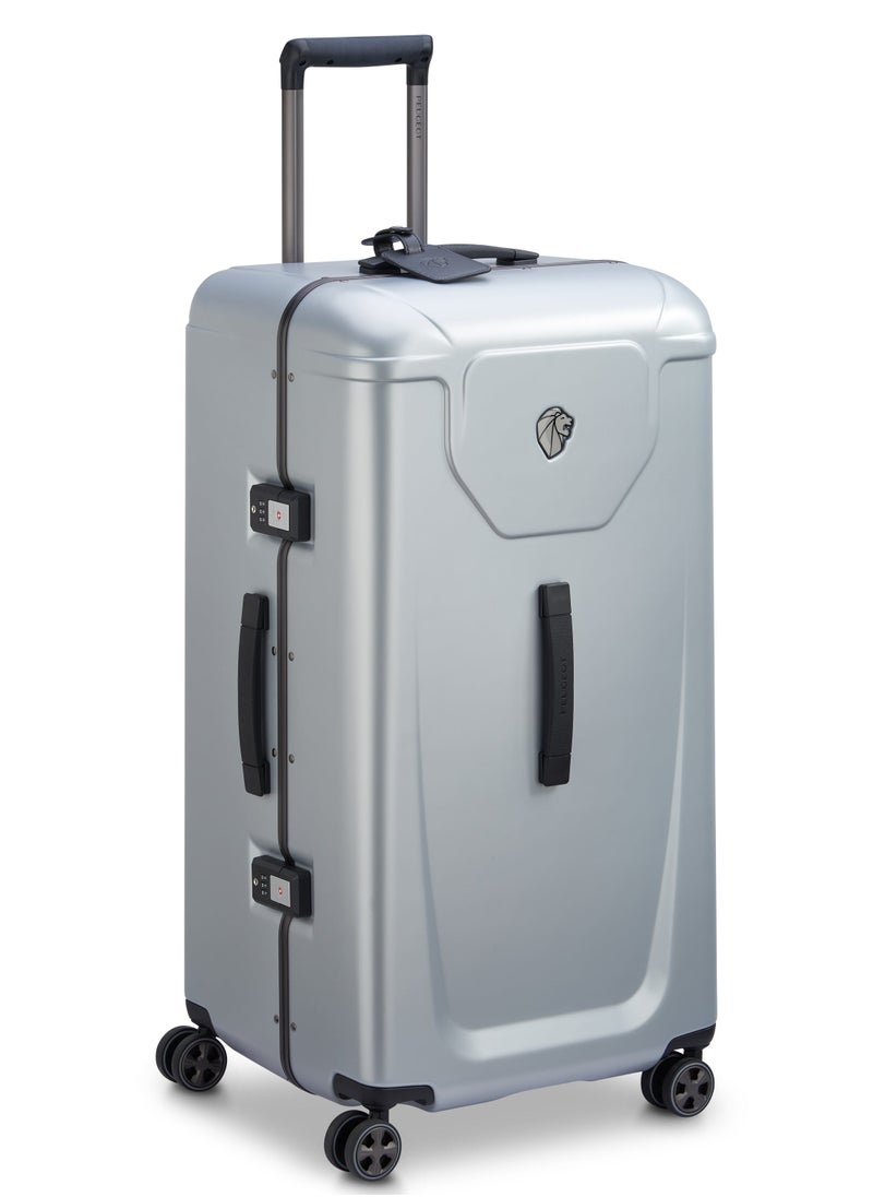 PEUGEOT Voyages 80 cm Hardcase 4 Double Wheel Check-In Luggage Trunk Trolley - Silver  - Image 2