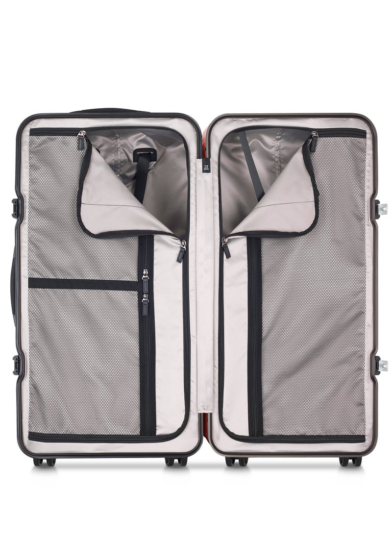 PEUGEOT Voyages 80 cm Hardcase 4 Double Wheel Check-In Luggage Trunk Trolley - Silver  - Image 3