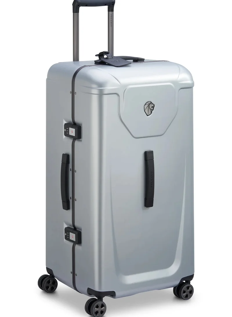 PEUGEOT Voyages 80 Cm Hardcase 4 Double Wheel Check-In Luggage Trunk Trolley - Silver