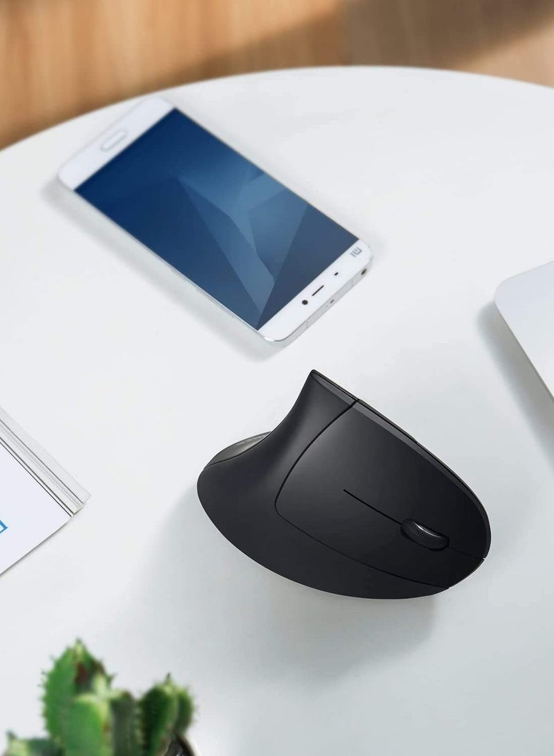 Anker AK-98ANWVM-UBA 2.4G Wireless Vertical Ergonomic Optical Mouse, 800/1200 /1600 DPI, 5 Buttons for Laptop, Desktop, PC, Macbook - - Image 3