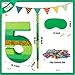 PCFING 20 Inch Number 5 Piata Green Gold with 30 Inch Piata Stick Blindfold Confetti for Boy Girl Adults Birthday Party Decorations Anniversary Celebration Fiesta - Image 4