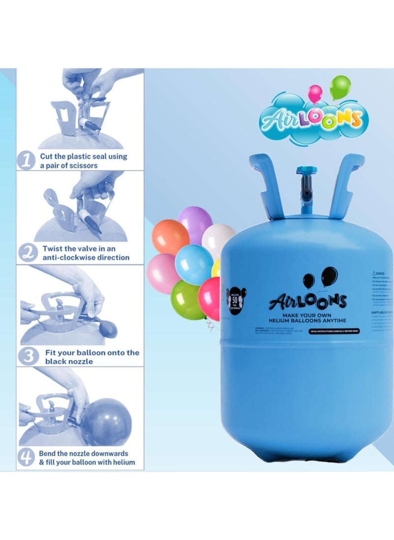 Airloons Airloons Purified Helium Tank - Inflate up to 200 Latex Balloons, 14.9 cu. ft. | Cylinder For Longer Float Time - Perfect for Your Celebrations - Islamic New Year, Back To School  - Image 5