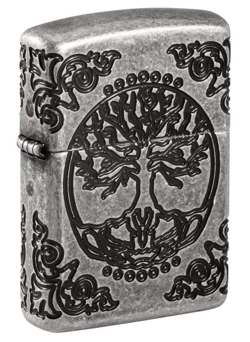 Zippo 29670 28973 Tree Of Life Armor Antique Silver Windproof Lighter  - Image 1
