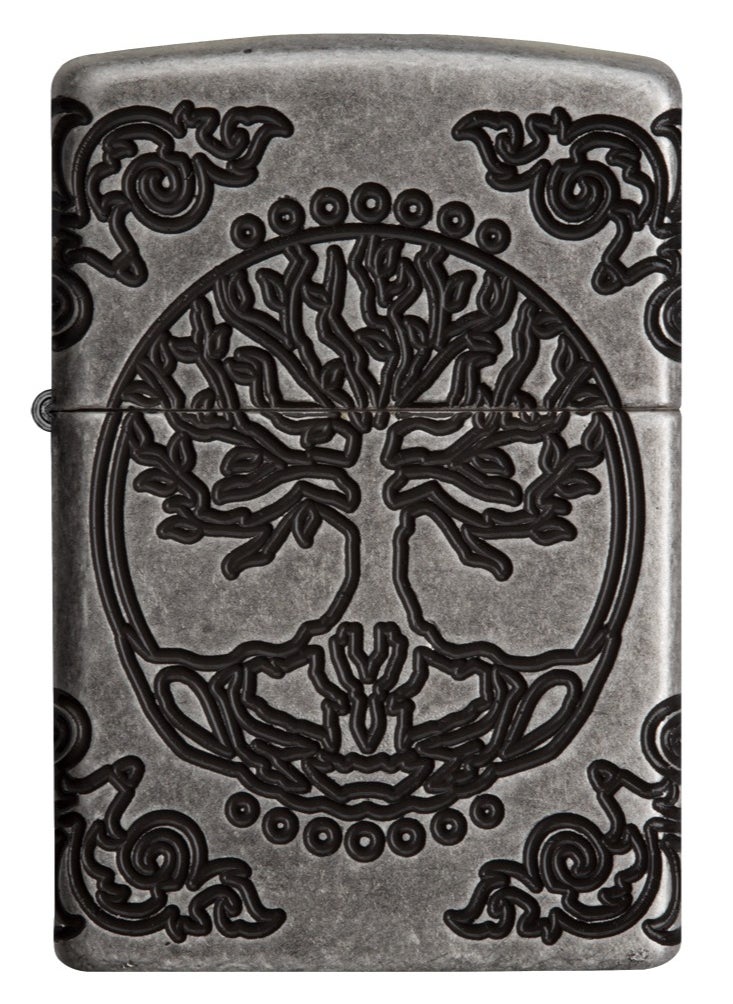 Zippo 29670 28973 Tree Of Life Armor Antique Silver Windproof Lighter  - Image 2