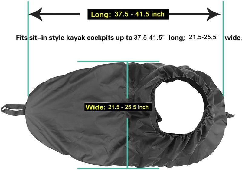 METER STAR Kayak Waterproof Skirt, Nylon Kayak Spray Skirts Kayak Skirt Cover Kayak Skirt,Universal Waterproof Cover Canoe Spray Skirt and Kayak Wave Apron Water Sports Accessories - Image 4