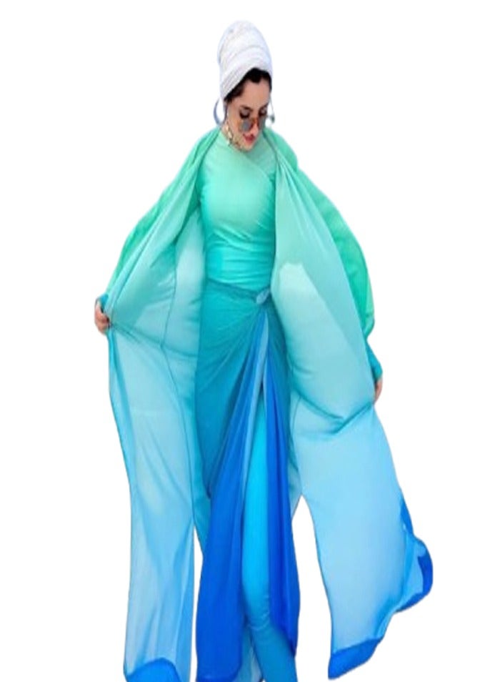 طقم مايوه بوركيني تريندي - متعدد الالوان  - Image 1
