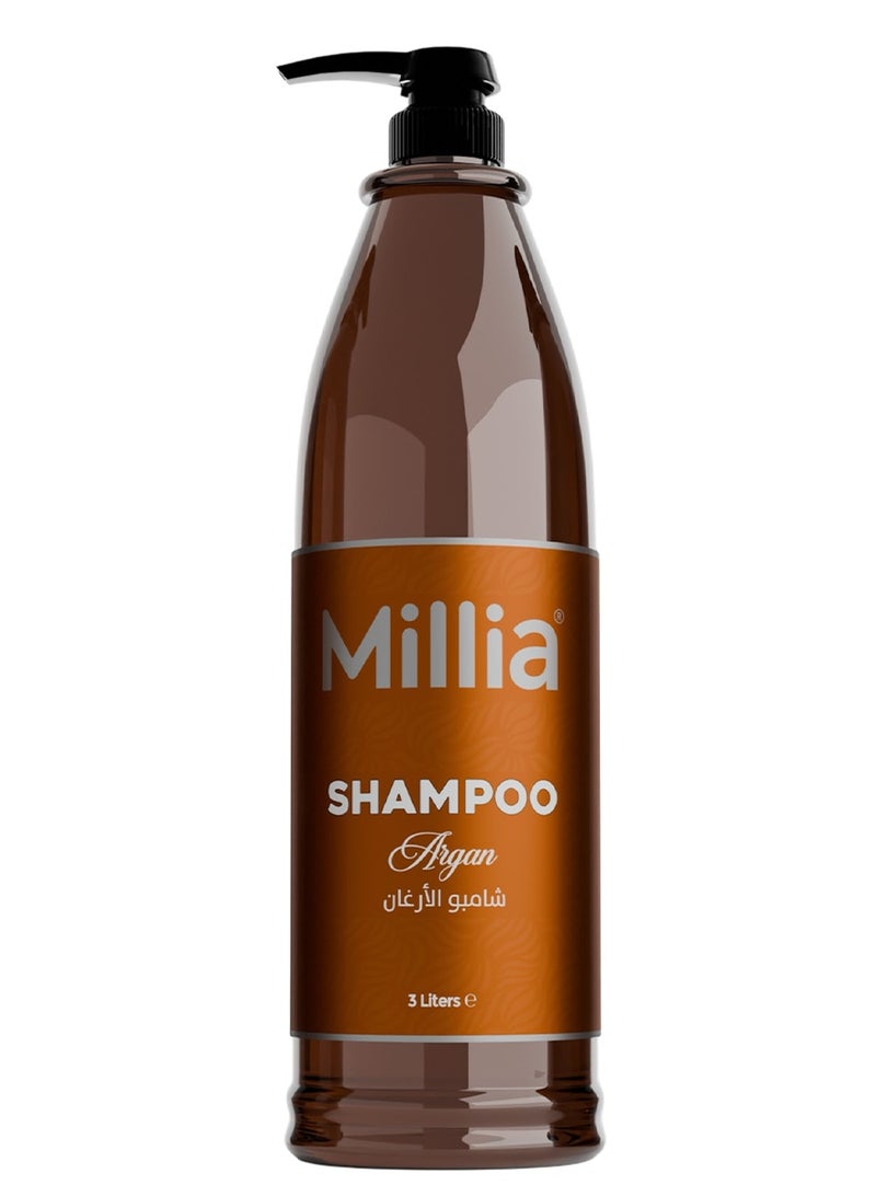 Millia Argan Shampoo 3 Liters – Nourishing & Repairing Hair for Shine and Smoothness