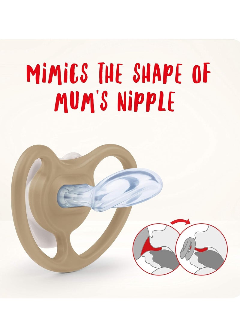 نوك لهاية سيليكون لتقويم الأسنان من نوك سبيس خالية من مادة BPA للقطط والبطريق، عبوة من قطعتين - Image 5