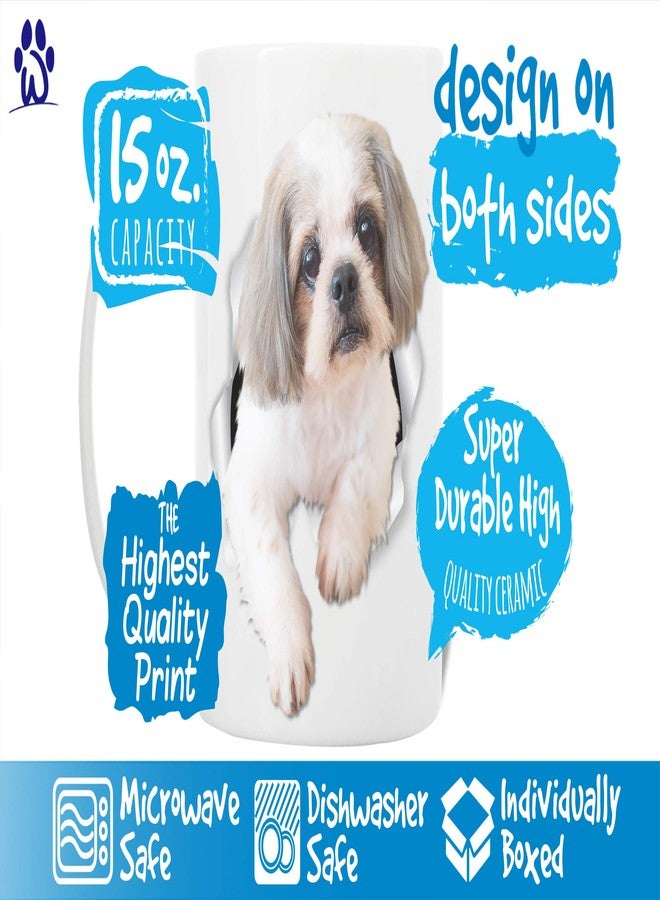 Winston Bear Winston & Bear Curious Shih Tzu Mug – Shih Tzu Ceramic Coffee Mug - Perfect Shih Tzu Gifts - Funny Cute Shih Tzu Dog Coffee Mug for Dog Lovers and Owners (15oz) - Image 3