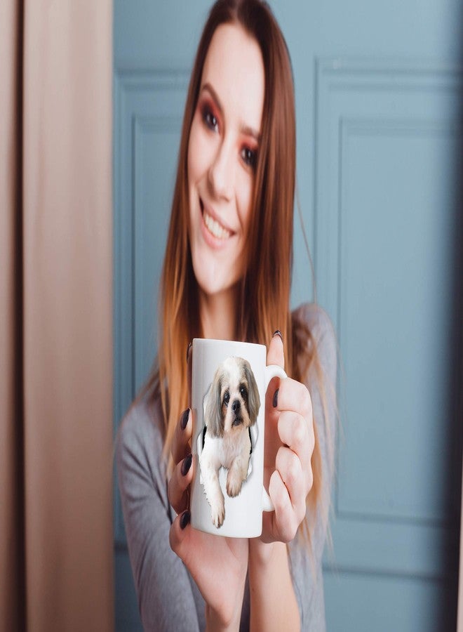 Winston Bear Winston & Bear Curious Shih Tzu Mug – Shih Tzu Ceramic Coffee Mug - Perfect Shih Tzu Gifts - Funny Cute Shih Tzu Dog Coffee Mug for Dog Lovers and Owners (15oz) - Image 2