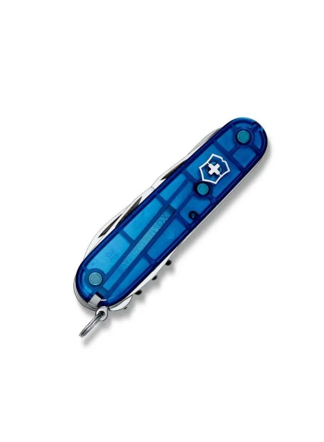 فيكترونوكس سكين الجيب السويسرية فيكتورينوكس كلايمبر زرقاء شفافة (Victorinox Climber 1.3703.T2) — 14 وظيفة | غلاف أزرق شفاف | فولاذ سويسرى - Image 2