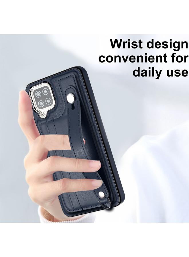 اس-توب جراب لهاتف Samsung Galaxy A12 4G / M12 جراب هاتف جلدي مقاوم للصدمات مع حزام معصم - Image 5