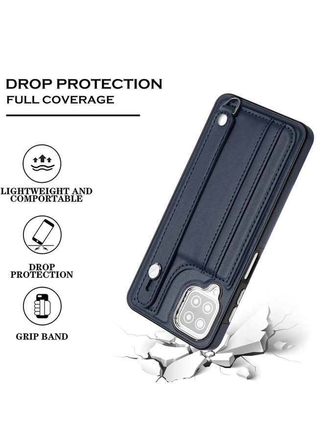 اس-توب جراب لهاتف Samsung Galaxy A12 4G / M12 جراب هاتف جلدي مقاوم للصدمات مع حزام معصم - Image 4