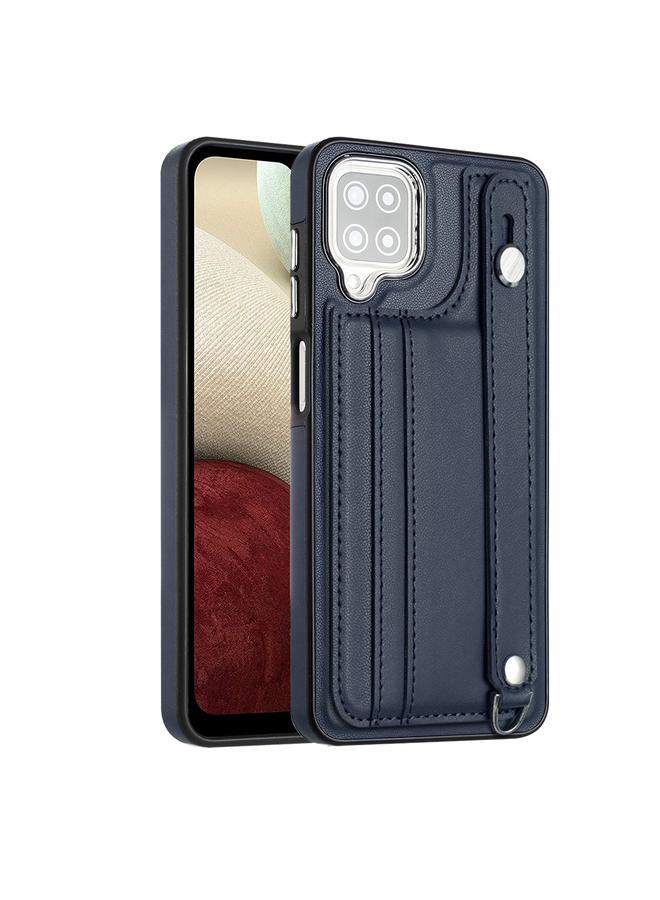 اس-توب جراب لهاتف Samsung Galaxy A12 4G / M12 جراب هاتف جلدي مقاوم للصدمات مع حزام معصم - Image 1