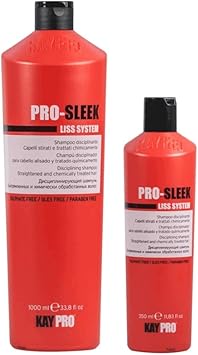 LA ROSA KEPRO كاي برو نظام لليس PROSLEEK شامبو تأديبي للشعر المستقيم والمعالج كيميائياً 350 مل - Image 2