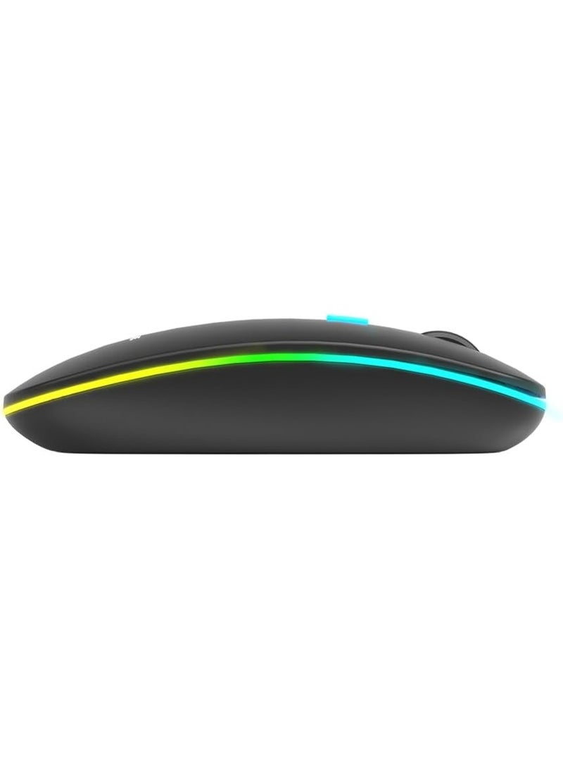 XTRIKE ME GW-113 Wireless Dual Modes Mouse, Ergonomic Design, Adjustable DPI, Silent Clicks, Rechargeable Battery, Windows/Mac/Android Compatible, Lightweight, Black - Image 5