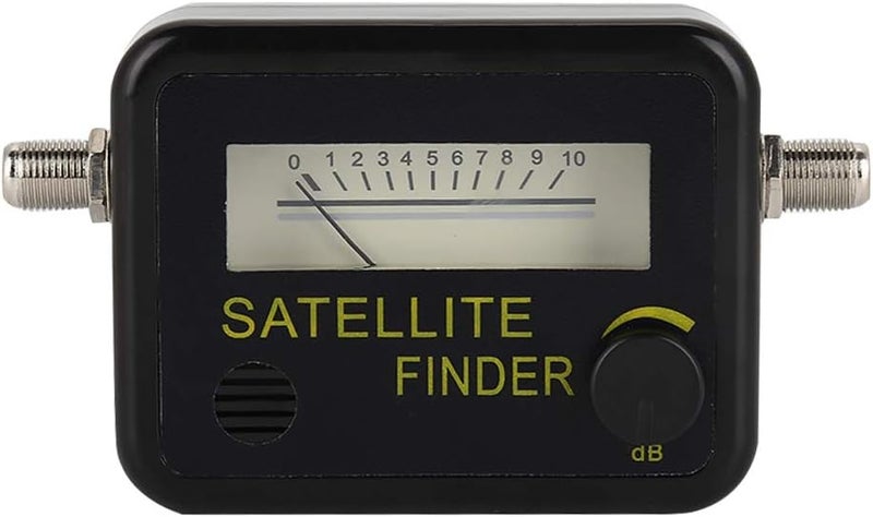 Portable Satellite Finder with Illuminated Display, Lightweight Signal Meter for Home Dish Alignment, ABSMetal, Black/Yellow - Image 1