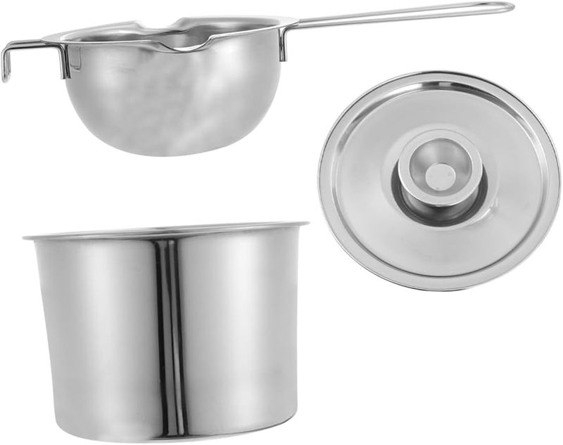 Stainless Steel Chocolate Fondue Maker Easy Clean Milk Warmer Butter Cheese Melting Pot - Image 1